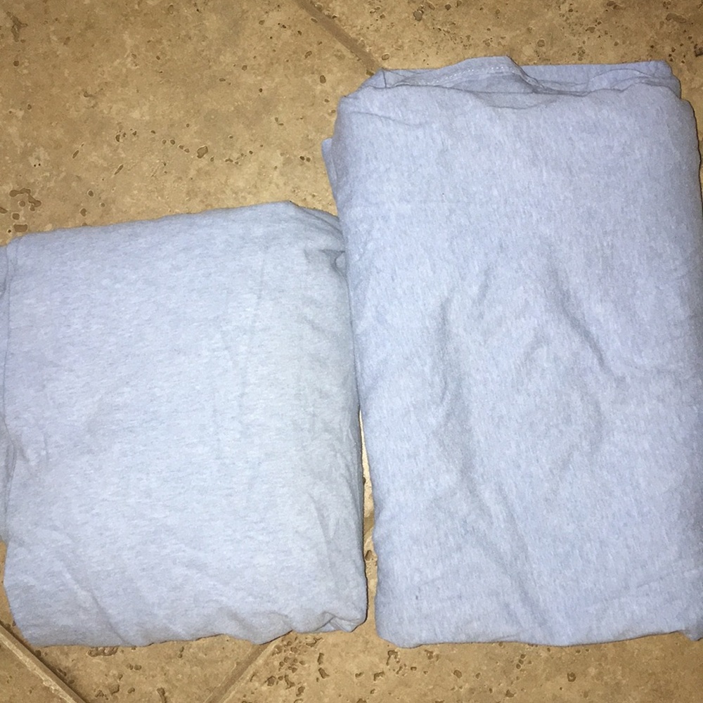 Light Heather Blue Cotton Jersey Twin XL Sheet Set